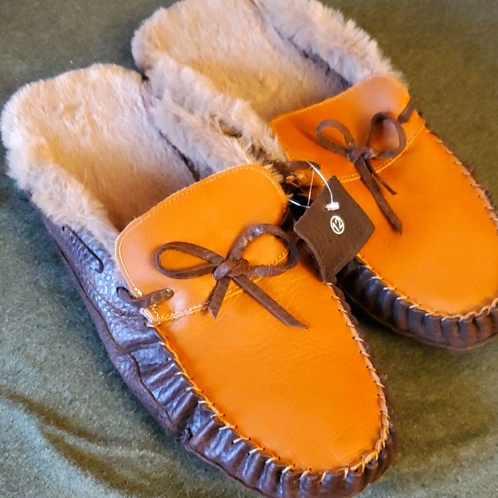 Mens Leather Slippers